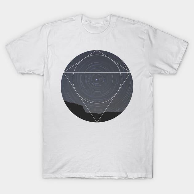 Spinning Universe Geometric Photography T-Shirt by deificusArt